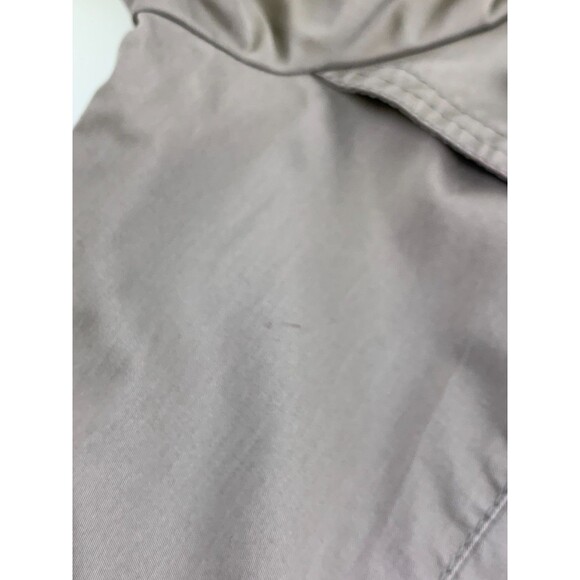 Ted Baker Ruffle Trench Coat Belted Jacket Button Collared Gray Cotton Womens 4 - Picture 12 of 15